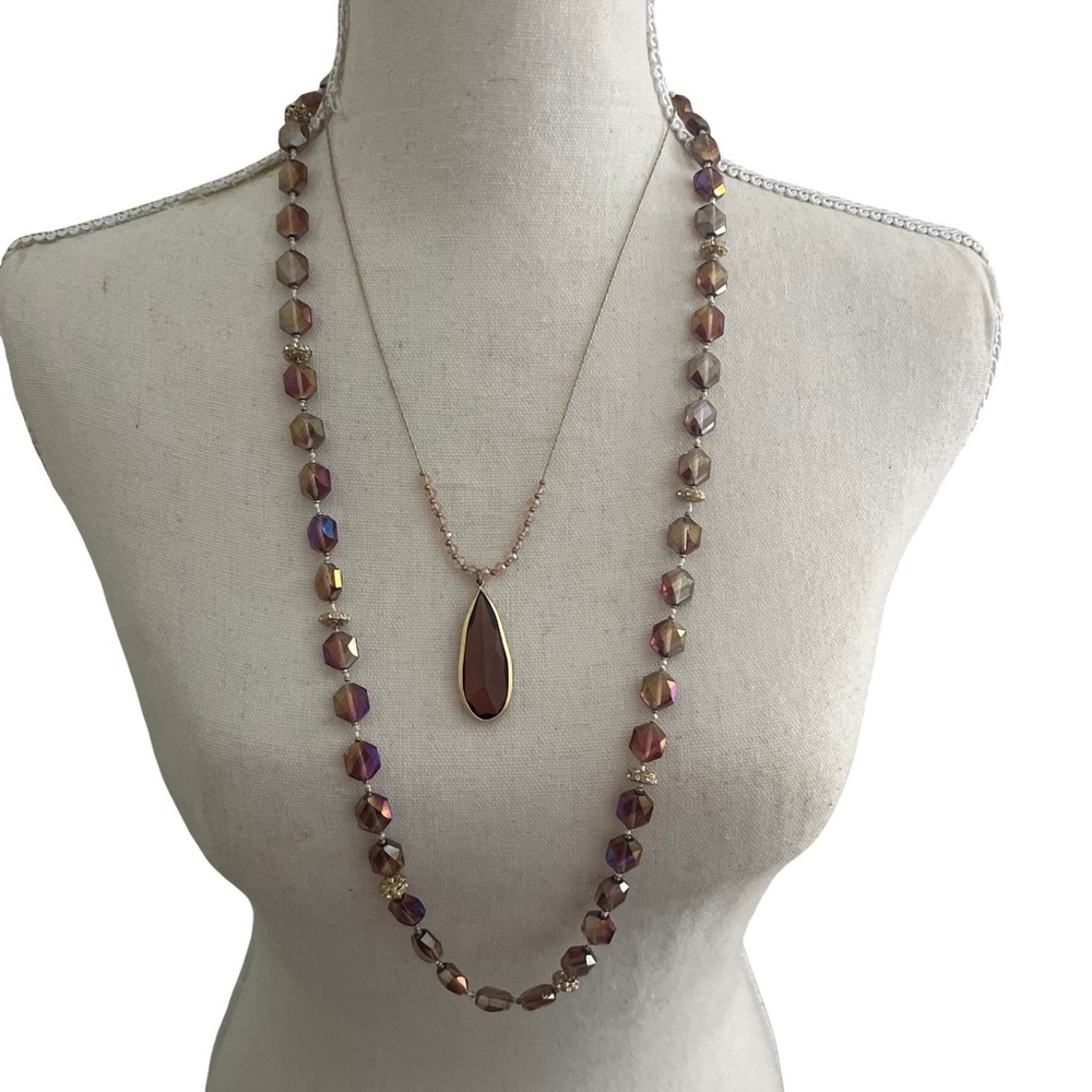Bundle!Lonna and Lilly Multicolored beaded Necklace with added Pendant Necklace